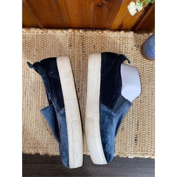 Sam Edelman Circus velvet blue slip on sneakers - Picture 6 of 9